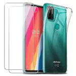 Reshias Cover per Ulefone Note 11P, Trasparente Morbido TPU Silicone Protettiva Custodia con Due Vetro Temperato Pellicola Protettiva per Ulefone Note 11P 2021 6.55''