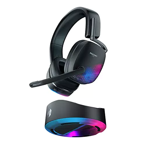 Roccat Syn Max Air Cuffie da Gioco Wireless RGB con 3D Audio e Base di Carica