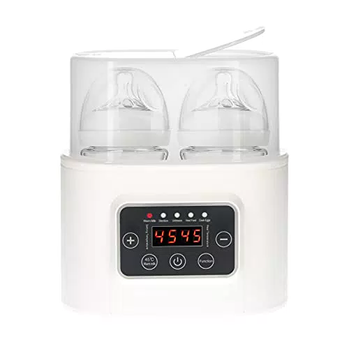 Safysoo Scaldabiberon 5-in-1 Scaldabagno digitale con timer Display digitale Sterilizzatore a vapore per biberon Scongelatore portatile per latte materno e latte artificiale