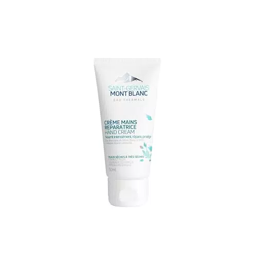 Saint-Gervais Mont Blanc Crema mani riparatrice - Acqua termale e malva alpina lenitiva - Pelle secca - 50ml