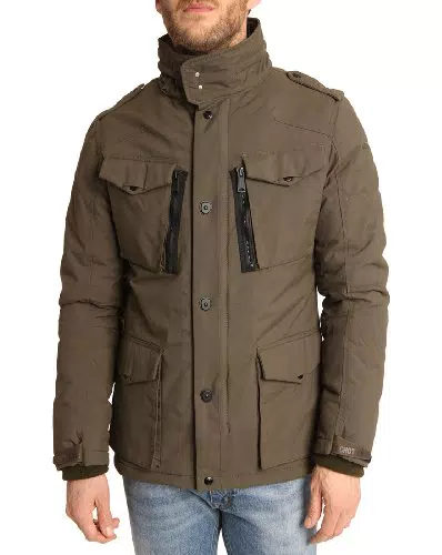 Schott NYC Field, Giacca Uomo, Verde ), S