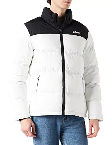 Schott NYC UTAH, Giacca Uomo, Bianco, L