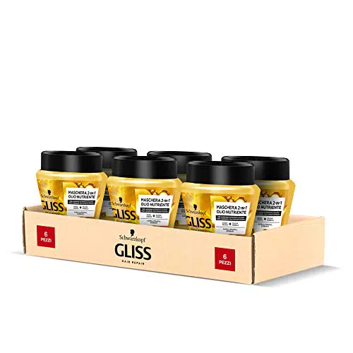 Schwarzkopf Gliss Maschera 2in1 Olio Nutriente, Nutrimento Intenso