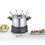 SEVERIN FO 2470 Set fonduta 1, 4 L da 1500 Watt, Kit fonduta elettrica con 8 forchette colorate