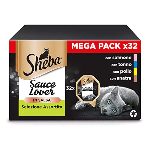 Sheba Sauce Lovers Selezione Assortita Cibo Umido per Gatti