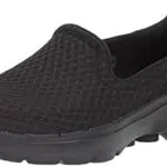 Skechers Go Walk 6 Big Splash, Sneaker Donna, Black Textile/Trim