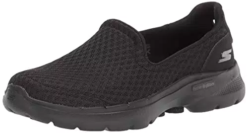 Skechers Go Walk 6 Big Splash, Sneaker Donna, Black Textile/Trim