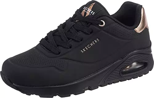 Skechers Uno- Golden Air, Sneakers Donna, Nero Shadow Black Gold