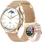 Smartwatch Donna Uomo Chiamata Bluetooth, Orologio Fitness Tracker con Cardiofrequenzimetro