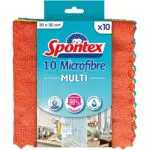 Spontex Microfibre Multi, 1 confezione da 10 panni in microfibra