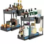 Sterneer 2 Pezzi Organizer Sottolavello Cucina, 2 Livelli Scaffale Sottolavello Portaoggetti