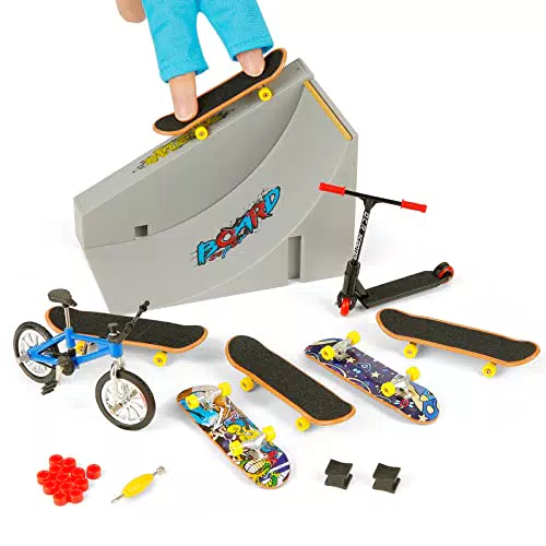 Sterneer Mini Skateboard da Dita con Rampa, Fingerboard Skate Park Kit