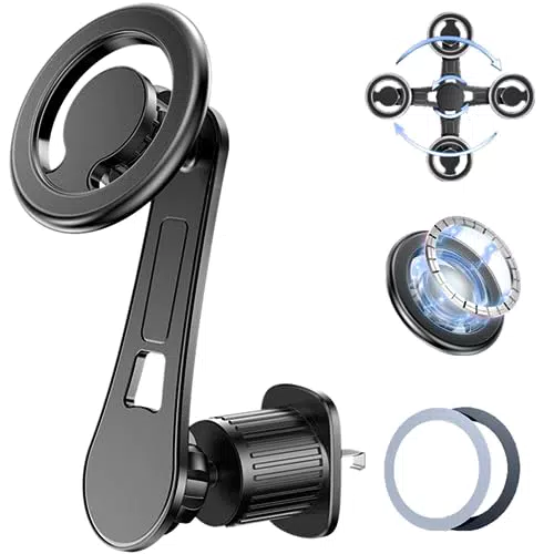 Supporto Magnetico Per Telefono da Auto, Supporto Per Telefono Cellulare Magnetico Girevole a 360°