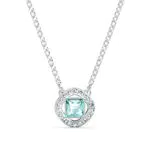 Swarovski Collana Swarovski Angelic Square, Blu, Placcato rodio