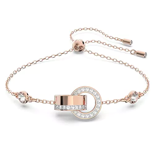 Swarovski Hollow Bracciale a Catena Morbida, Placcato in Tonalità Oro Rosa