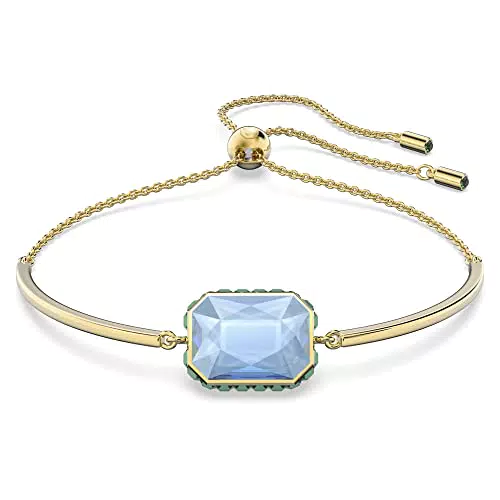 Swarovski Orbita Bracciale con Pietra Ottagonale Bicolore e Cristalli VerdiSwarovski