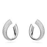 Swarovski Orecchini a cerchio Exist, Piccoli, Bianchi