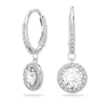 Swarovski Orecchini pendenti Angelic, Taglio tondo, Bianchi