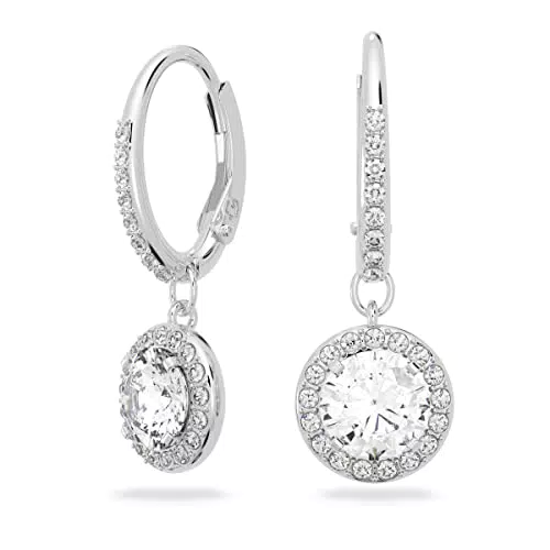 Swarovski Orecchini pendenti Angelic, Taglio tondo, Bianchi