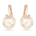 Swarovski Orecchini pendenti Bella V, Taglio tondo, Tono dorato