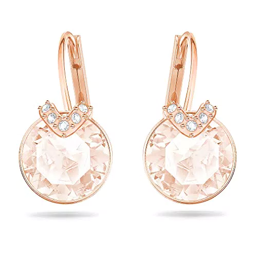 Swarovski Orecchini pendenti Bella V, Taglio tondo, Tono dorato