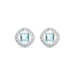 Swarovski Orecchini Stud Swarovski Angelic Square, turchese