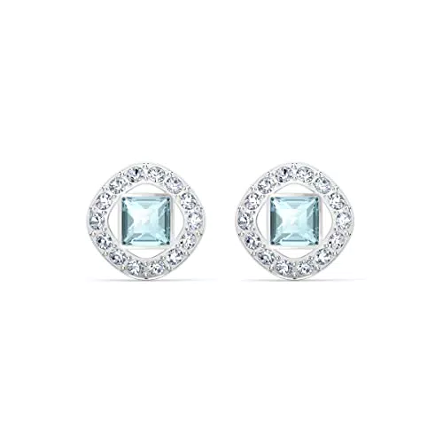 Swarovski Orecchini Stud Swarovski Angelic Square, turchese
