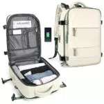 SZLX Zaino grande da donna da viaggio da escursionismo sportivo da esterno impermeabile zaino da scuola casual laptop da 14 pollici con porta di ricarica USB scomparto per scarpe