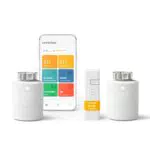 tado° Wifi Kit Base V3+ Termostato smart digitale, incl. 2 valvole termostatiche wireless Controllo digitale tramite app Installazione facile Compatibile con Alexa