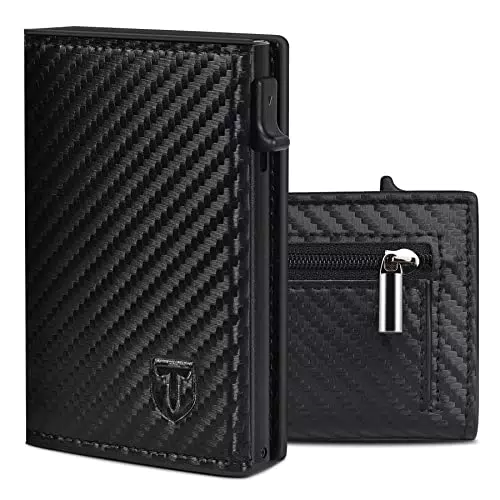 TEEHON Porta Carte di Credito da Uomo e Donna, Portafoglio Uomo Slim RFID