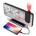 tEEZErshop Sveglia con Proiettore 180°, 4-Regolazione della Luminosità