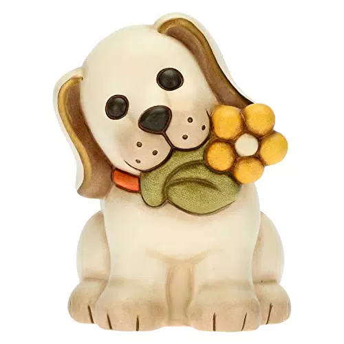 THUN - Cane con Fiore - Living, Icone, Animali e Minianimali - Ceramica Dipinta a Mano - 9