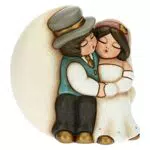 THUN - Coppia sposini Grandi su Luna - Bomboniere - Idea Regalo - Linea Cerimonia - Ceramica - 10