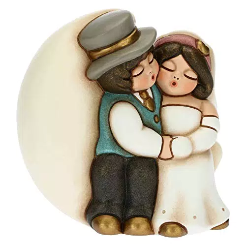 THUN - Coppia sposini Grandi su Luna - Bomboniere - Idea Regalo - Linea Cerimonia - Ceramica - 10