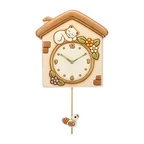 THUN Orologio A Pendolo Gatto E Uccellino