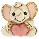 THUN - Soprammobile Elefantino con Stella Rosa - Regalo di Nascita - Living