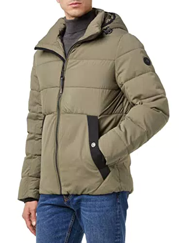 TOM TAILOR Giacca con Cappuccio, Uomo, Verde, L