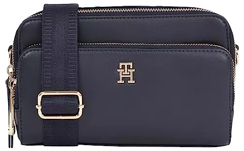 Tommy Hilfiger Borsa a Tracolla Donna Iconic Camera Bag Solid Media