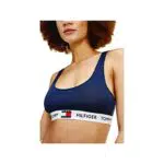 Tommy Hilfiger Bralette Donna Elasticizzata, Blu, XL