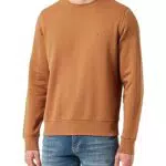Tommy Hilfiger Felpa Uomo senza Cappuccio, Marrone, M