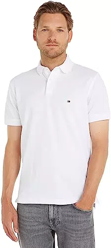 Tommy Hilfiger Maglietta Polo Maniche Corte Uomo, Bianco, M