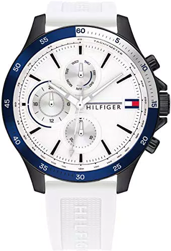 Tommy Hilfiger Orologio analogico multifunzione al quarzo da uomo con cinturino in acciaio inossidabile o silicone