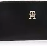 Tommy Hilfiger Poppy TH Large ZA, Portafogli Donna, Black