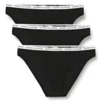 Tommy Hilfiger Slip Donna Confezione da 3 Intimo, Nero