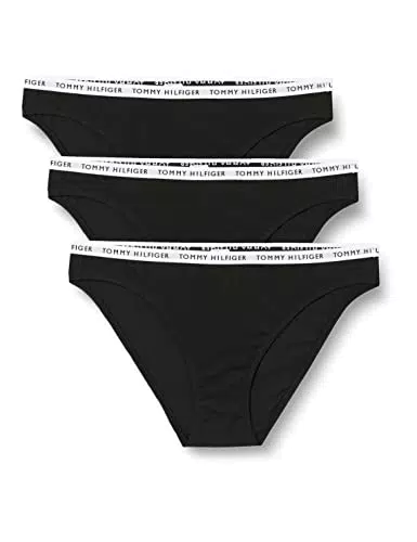 Tommy Hilfiger Slip Donna Confezione da 3 Intimo, Nero