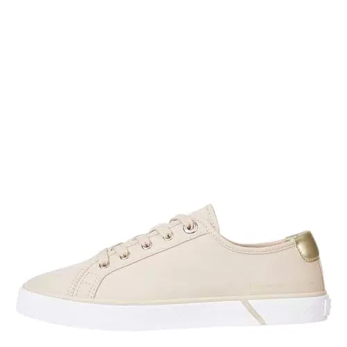 Tommy Hilfiger Sneakers Vulcanizzate Donna Scarpe, Beige