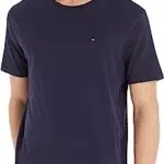 Tommy Hilfiger T-shirt a Maniche Corte con Scollo Rotondo, blu, XL
