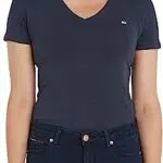 Tommy Jeans T-shirt Maniche Corte Donna TJW Skinny Scollo a V