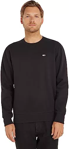 Tommy Jeans Tjm Regular Fleece C Neck Dm0Dm09591, Felpe Uomo