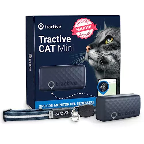 Tractive - GPS Gatto Modello Mini, Localizzazione in Tempo Reale